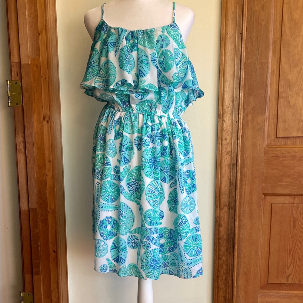 LILLY PULITZER for Target Sea Urchin For You Print Ruffle Dress M